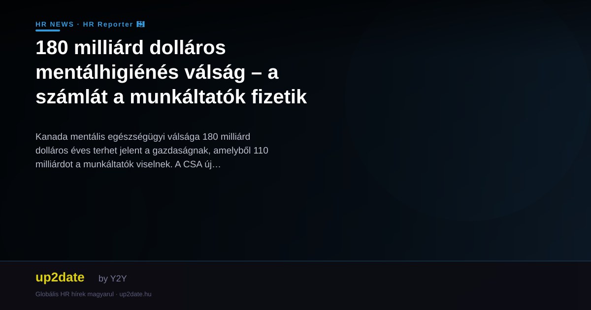 180 milliárd dolláros mentálhigiénés válság – a számlát a munkáltatók fizetik