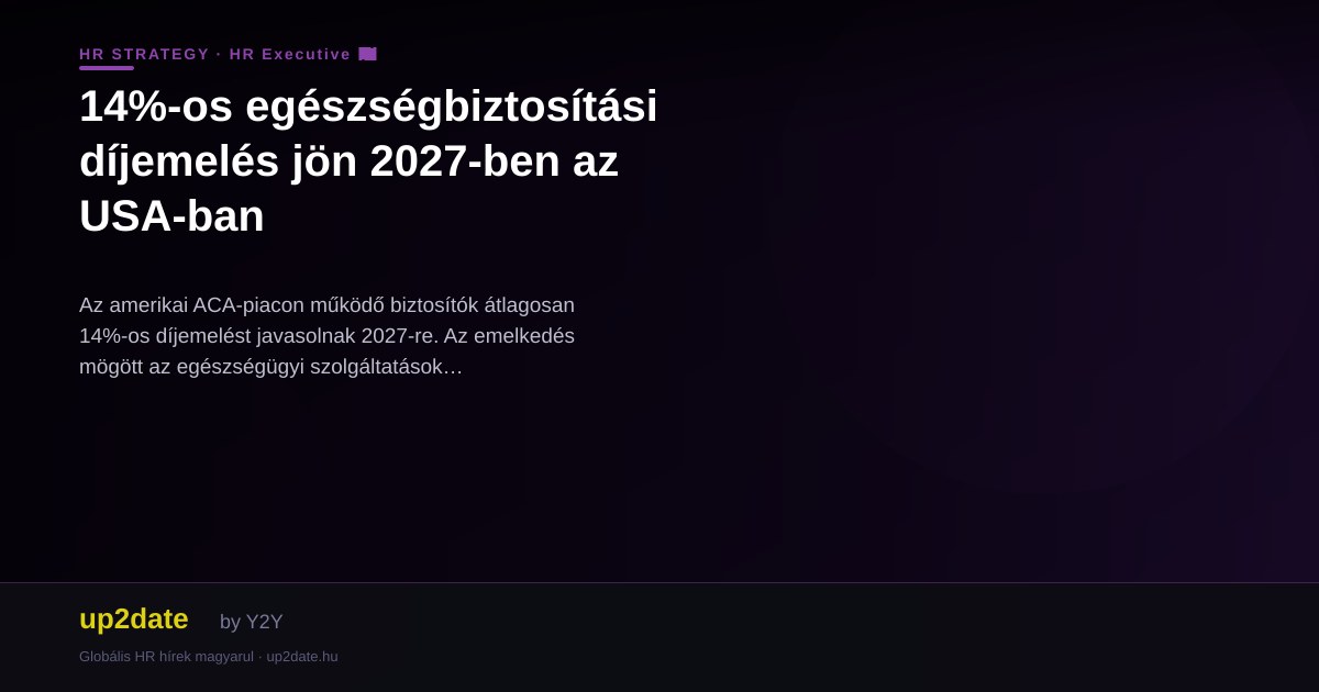 14%-os egészségbiztosítási díjemelés jön 2027-ben az USA-ban