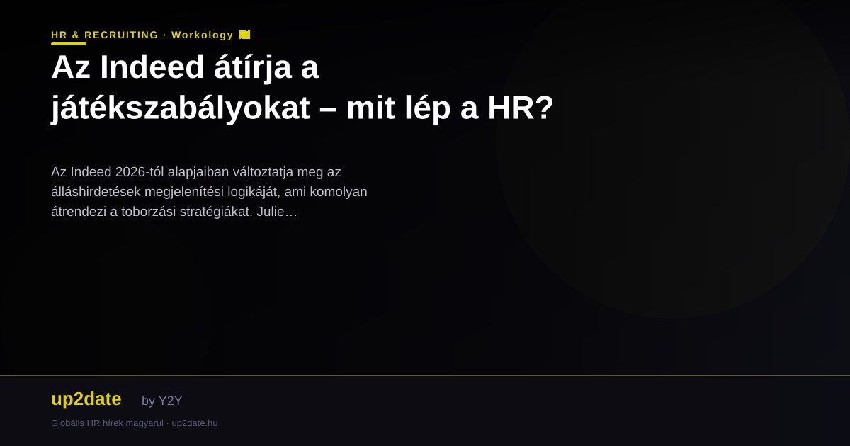 Az Indeed átírja a játékszabályokat – mit lép a HR?