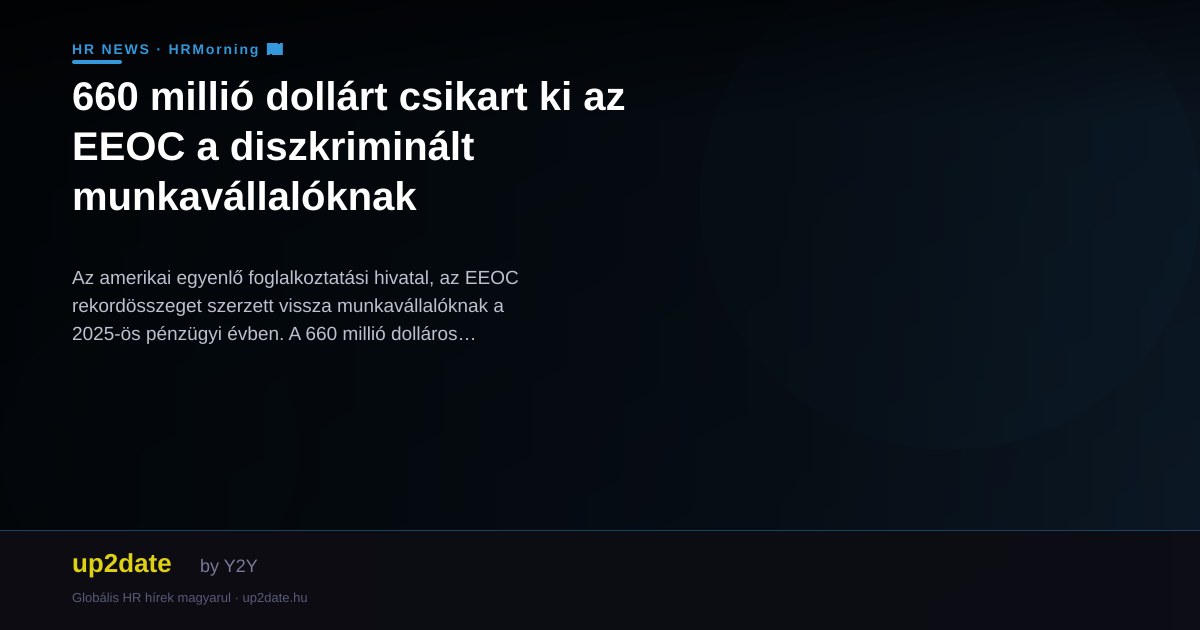 660 millió dollárt csikart ki az EEOC a diszkriminált munkavállalóknak