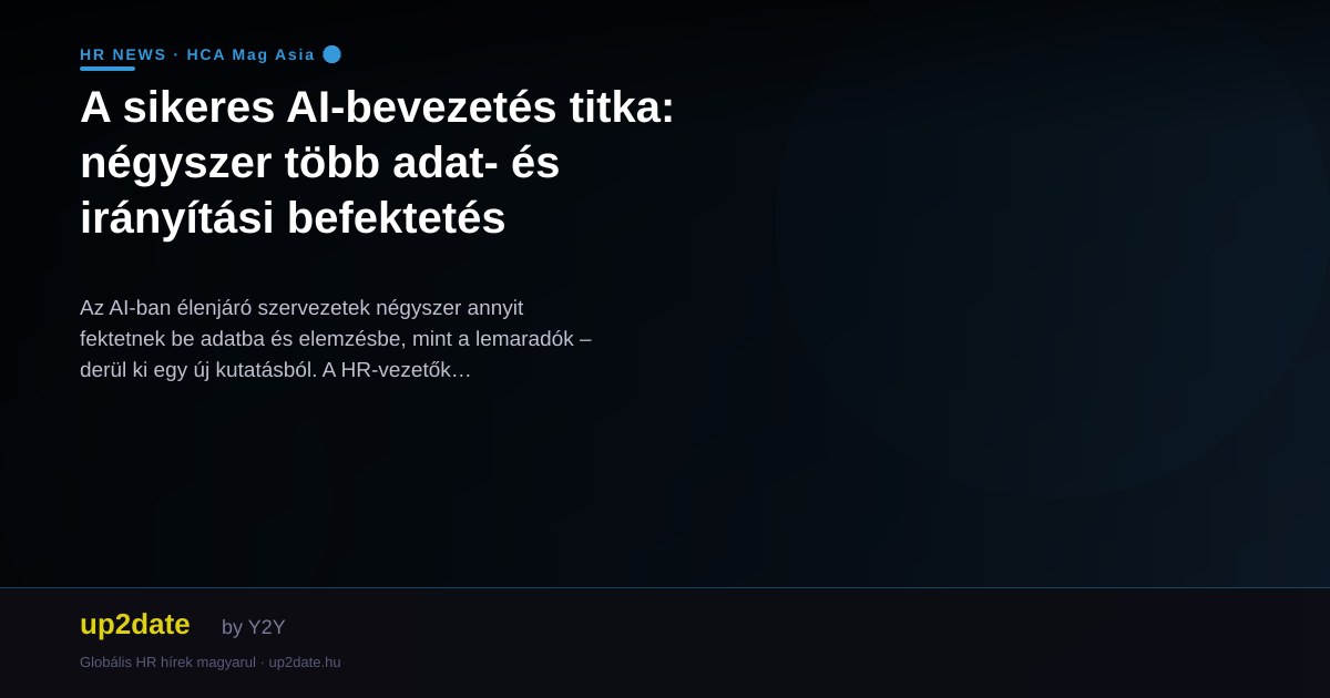 A sikeres AI-bevezetés titka: négyszer több adat- és irányítási befektetés