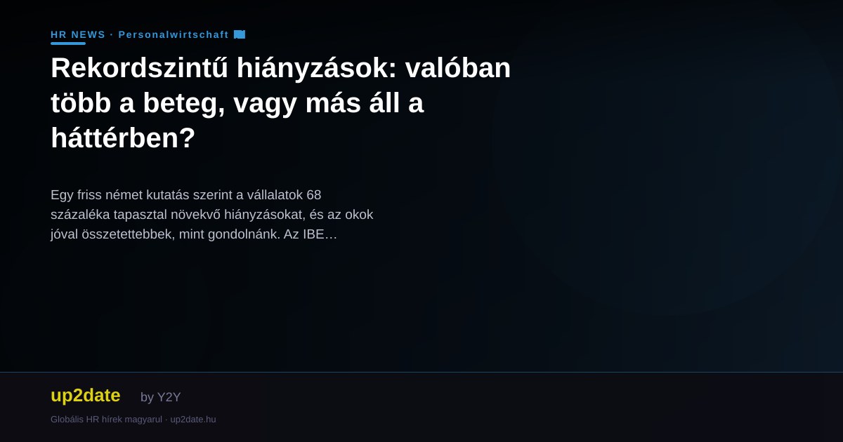 Rekordszintű hiányzások: valóban több a beteg, vagy más áll a háttérben?