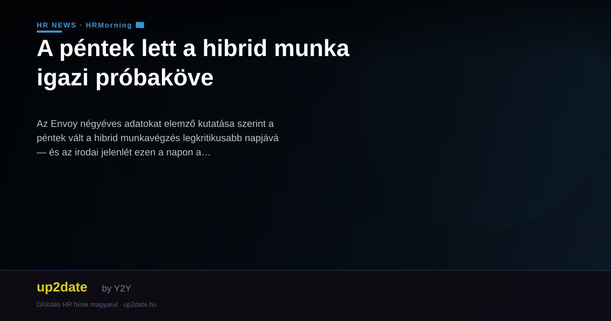 A péntek lett a hibrid munka igazi próbaköve
