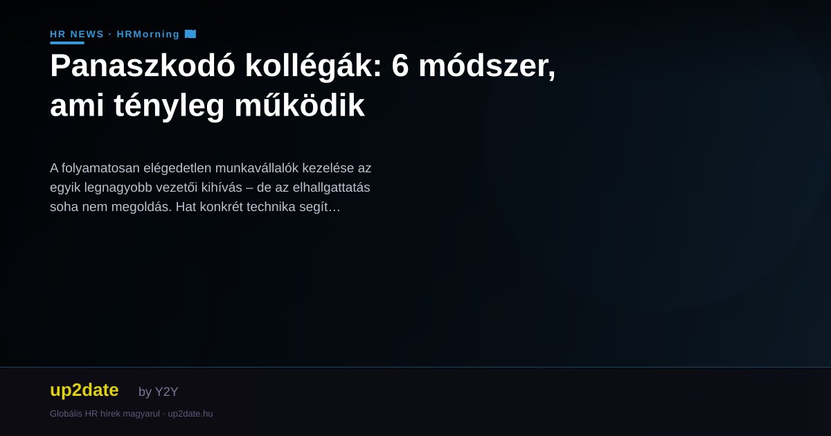 Panaszkodó kollégák: 6 módszer, ami tényleg működik