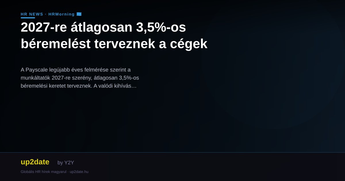 2027-re átlagosan 3,5%-os béremelést terveznek a cégek